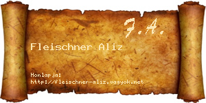 Fleischner Aliz névjegykártya